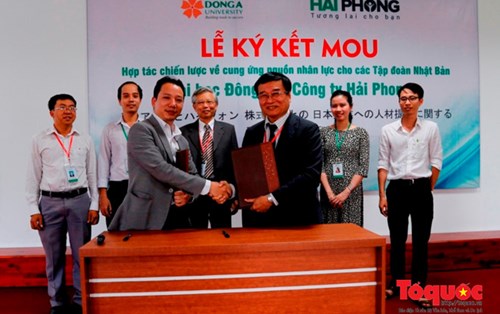 Lễ ký kết hợp tác chiến lược về cung ứng nguồn nhân lực cho các tập đoàn Nhật Bản của ĐH Đông Á và Công ty Hải Phong